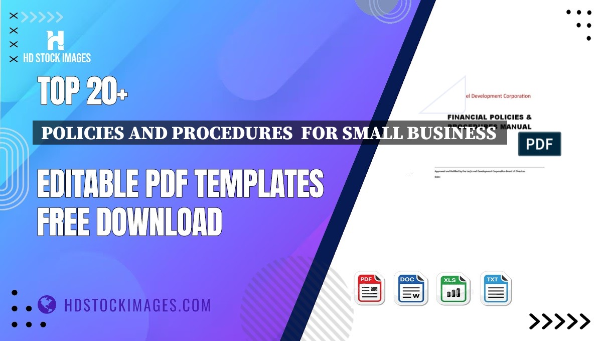 Top 20+ Policies And Procedures  For Small Business  Editable PDF Templates Free Download