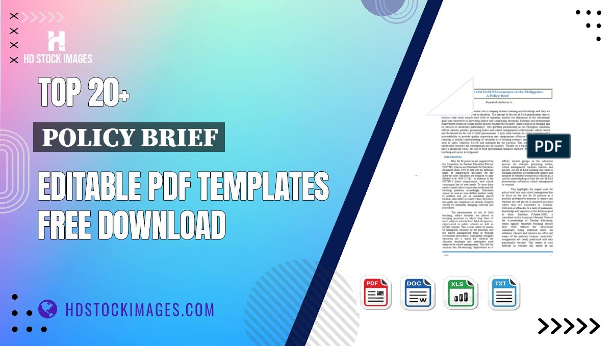 Top 20+ Policy Brief Editable PDF Templates Free Download