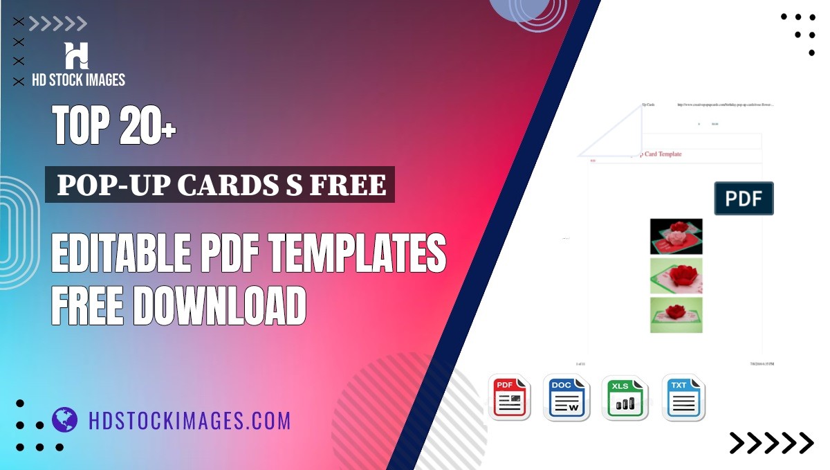 Top 20+ Pop-up Cards S Free Editable PDF Templates Free Download