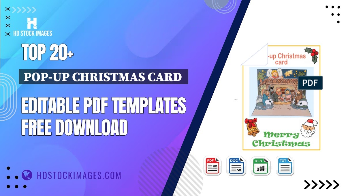 Top 20+ Pop-up Christmas Card  Editable PDF Templates Free Download