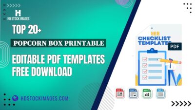 Top 20+ Popcorn Box Printable Editable PDF Templates Free Download