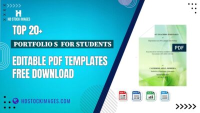 Top 20+ Portfolio S For Students Editable PDF Templates Free Download