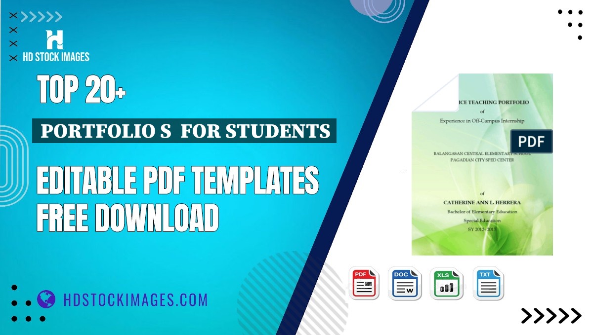 Top 20+ Portfolio S  For Students Editable PDF Templates Free Download