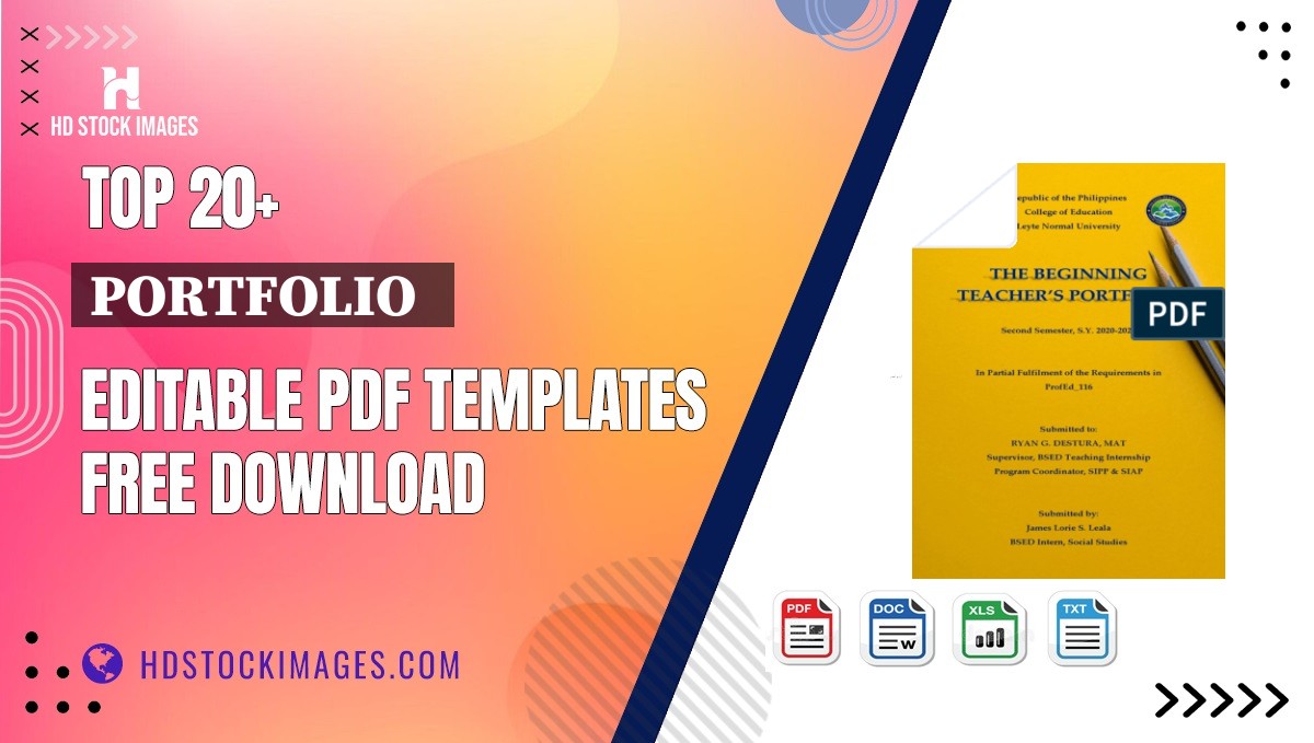 Top 20+ Portfolio   Editable PDF Templates Free Download