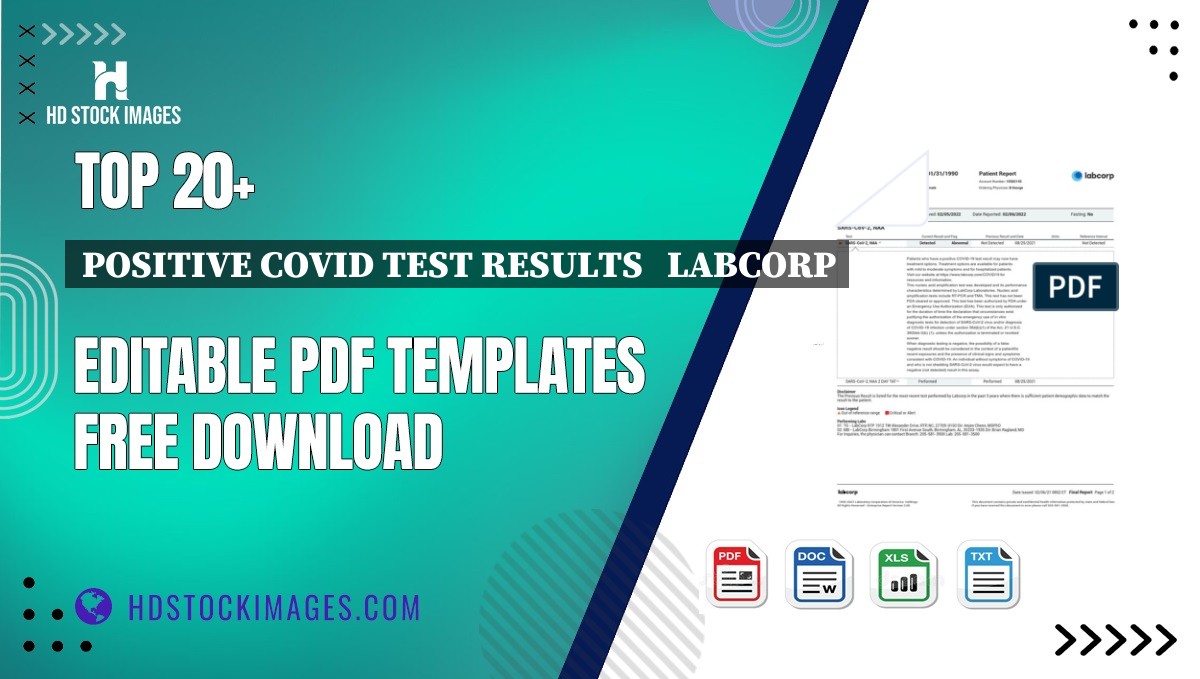 Top 20+ Positive Covid Test Results   Labcorp Editable PDF Templates Free Download