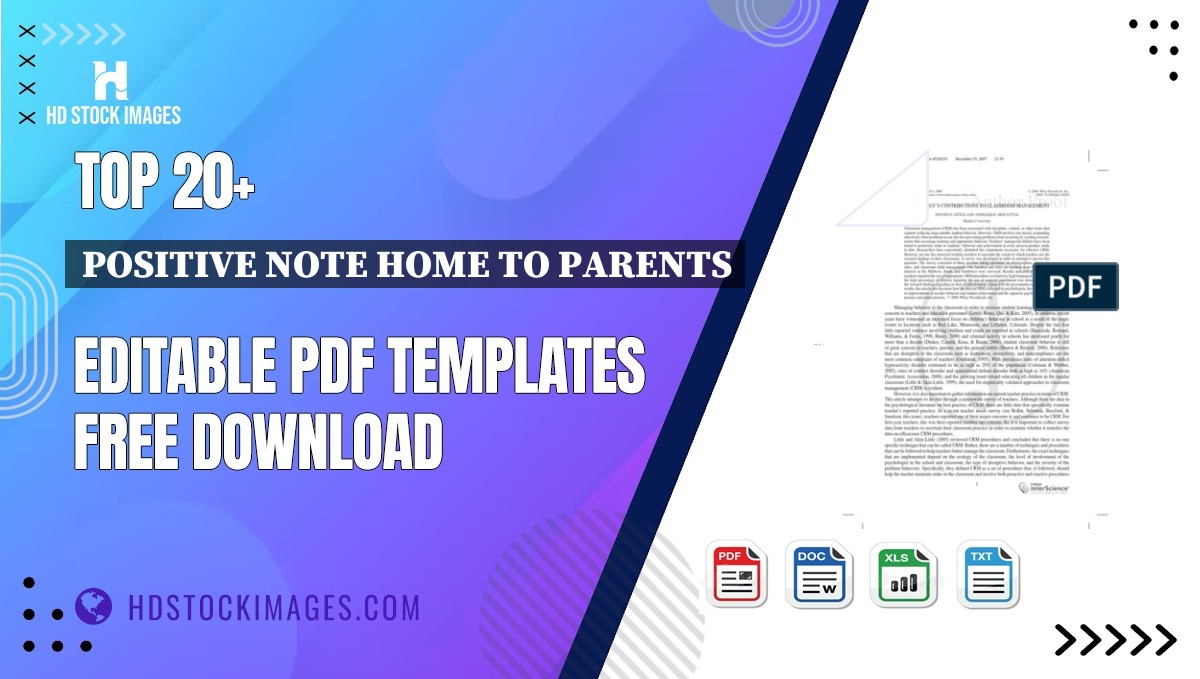 Top 20+ Positive Note Home To Parents Editable PDF Templates Free Download