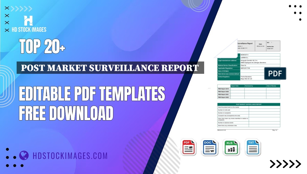 Top 20+ Post Market Surveillance Report  Editable PDF Templates Free Download