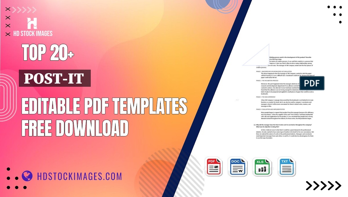 Top 20+ Post-it  Editable PDF Templates Free Download