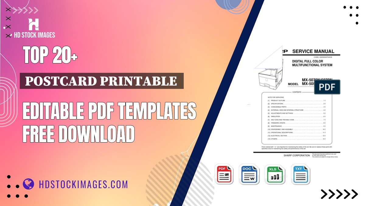 Top 20+ Postcard Printable  Editable PDF Templates Free Download