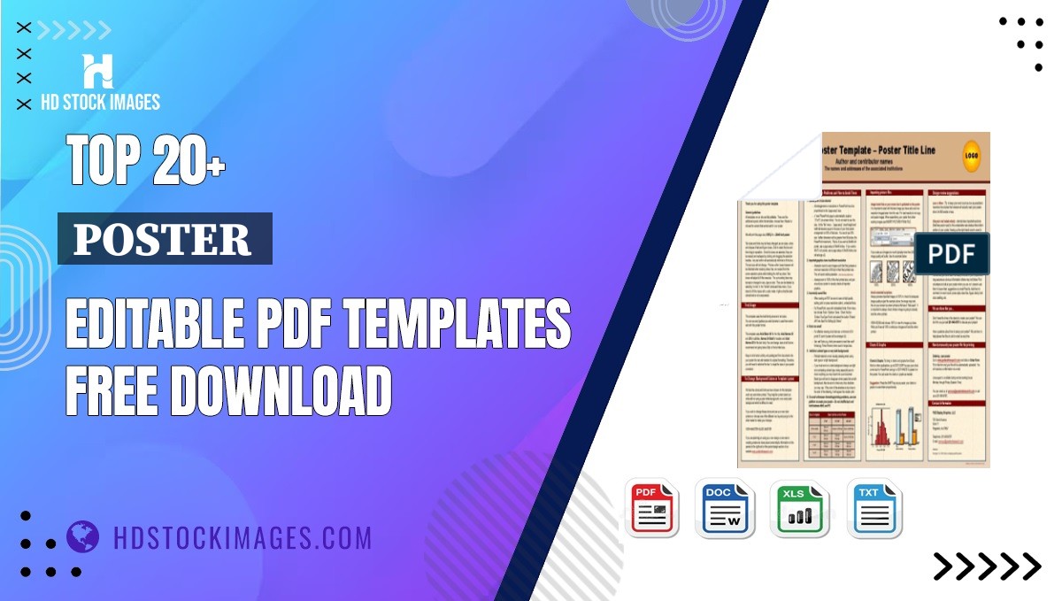 Top 20+ Poster  Editable PDF Templates Free Download