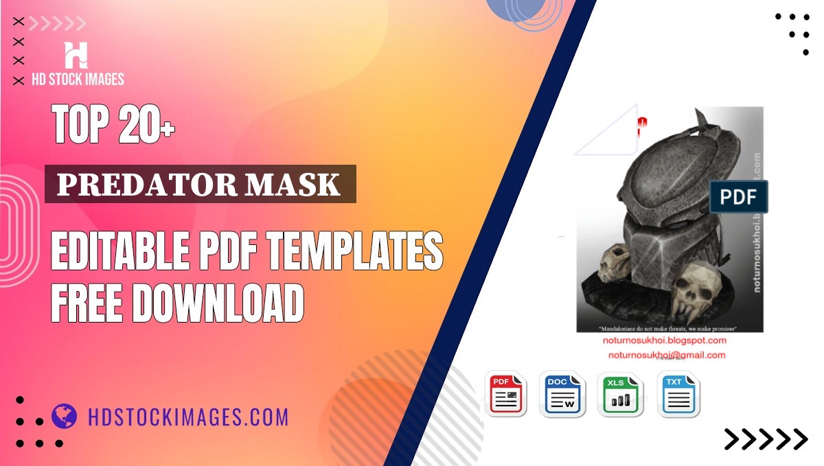 Top 20+ Predator Mask  Editable PDF Templates Free Download