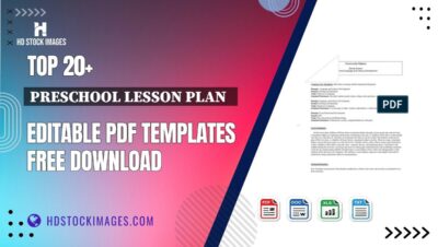 Top 20+ Preschool Lesson Plan   Editable PDF Templates Free Download