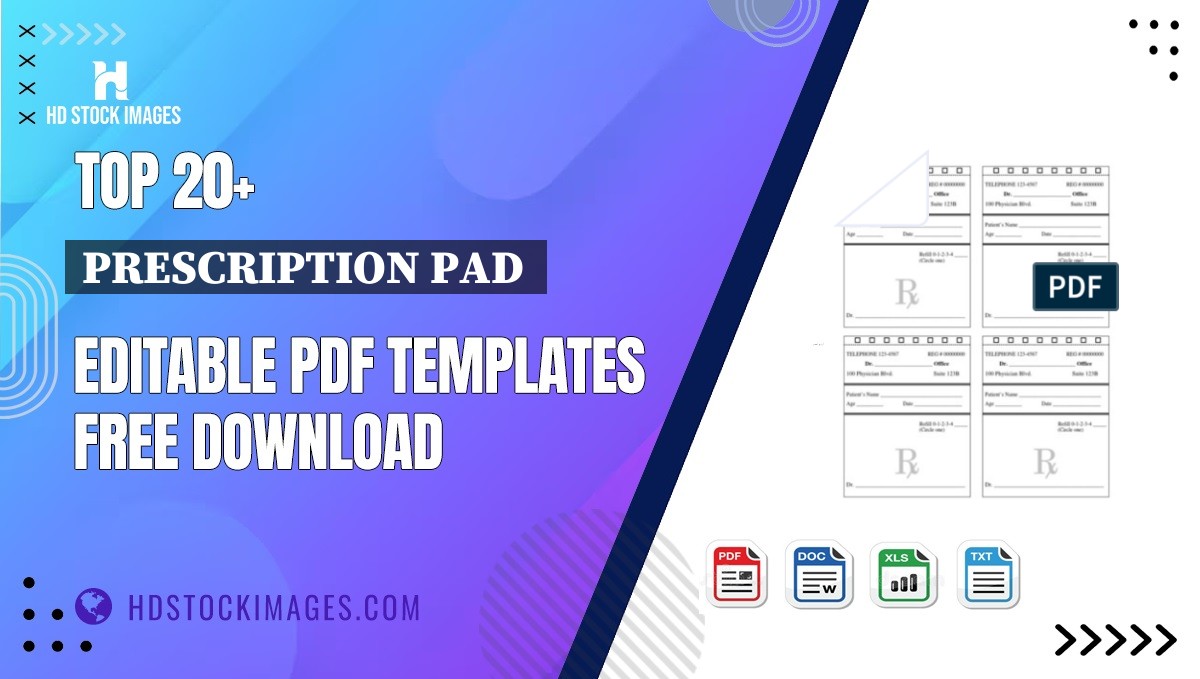 Top 20+ Prescription Pad  Editable PDF Templates Free Download