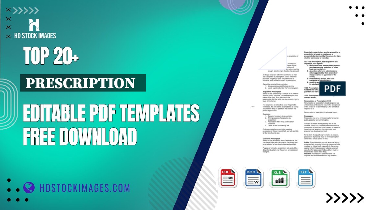 Top 20+ Prescription   Editable PDF Templates Free Download