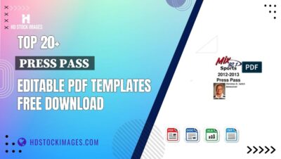 Top 20+ Press Pass  Editable PDF Templates Free Download