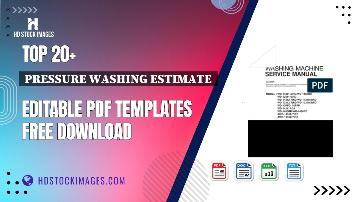 Top 20+ Pressure Washing Estimate  Editable PDF Templates Free Download