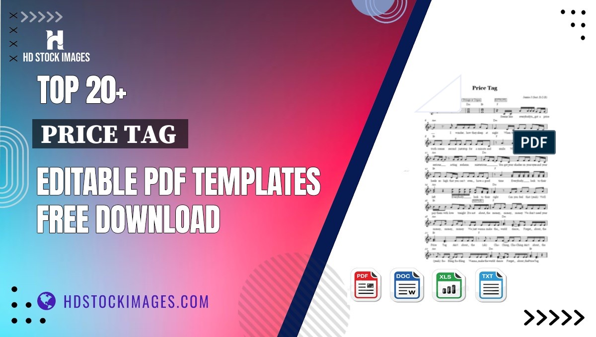 Top 20+ Price Tag  Editable PDF Templates Free Download