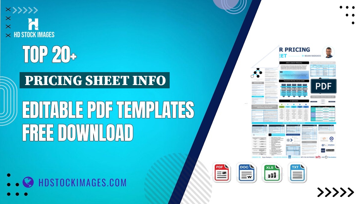 Top 20+ Pricing Sheet Info Editable PDF Templates Free Download