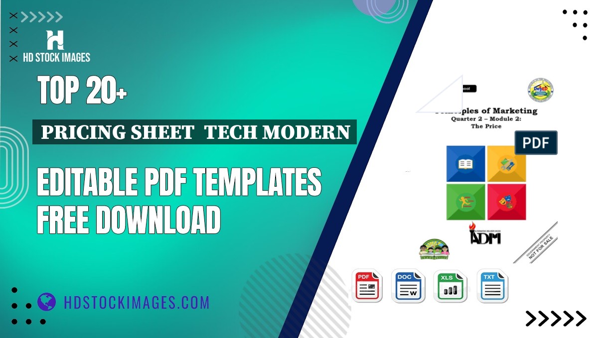 Top 20+ Pricing Sheet  Tech Modern Editable PDF Templates Free Download