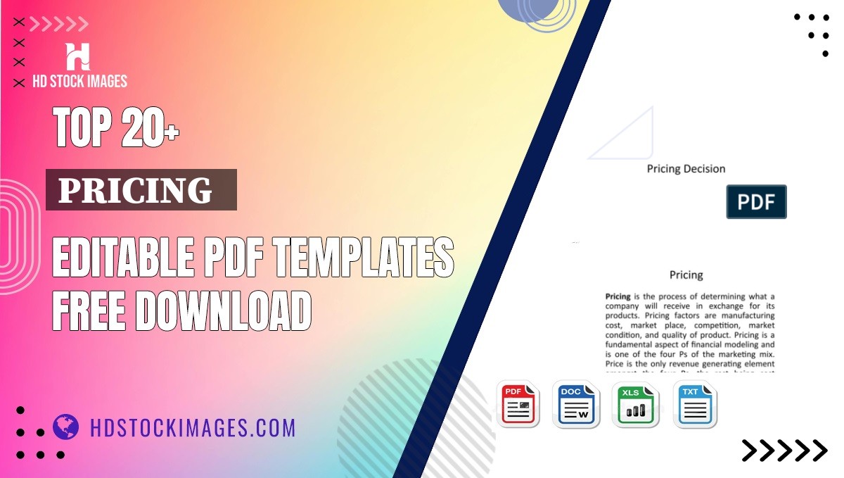 Top 20+ Pricing   Editable PDF Templates Free Download