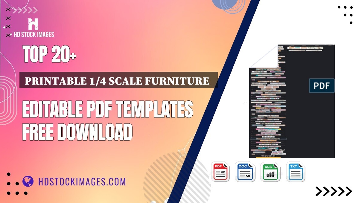 Top 20+ Printable 1/4 Scale Furniture   Editable PDF Templates Free Download