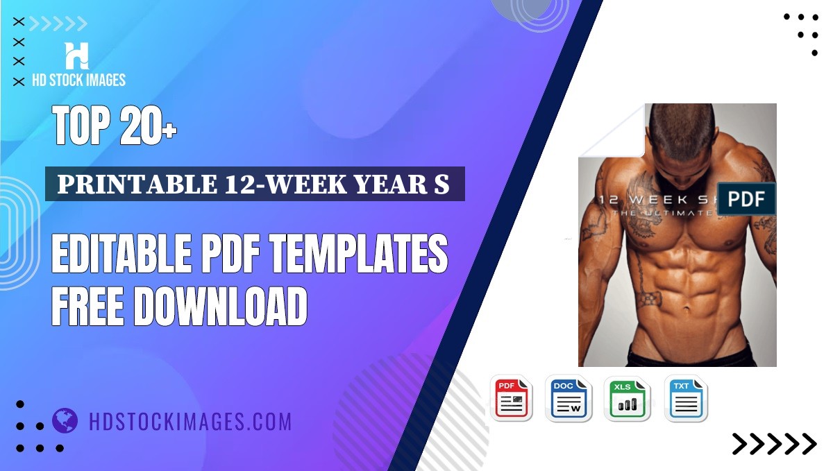 Top 20+ Printable 12-week Year S  Editable PDF Templates Free Download