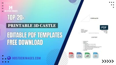 Top 20+ Printable 3d Castle  Editable PDF Templates Free Download