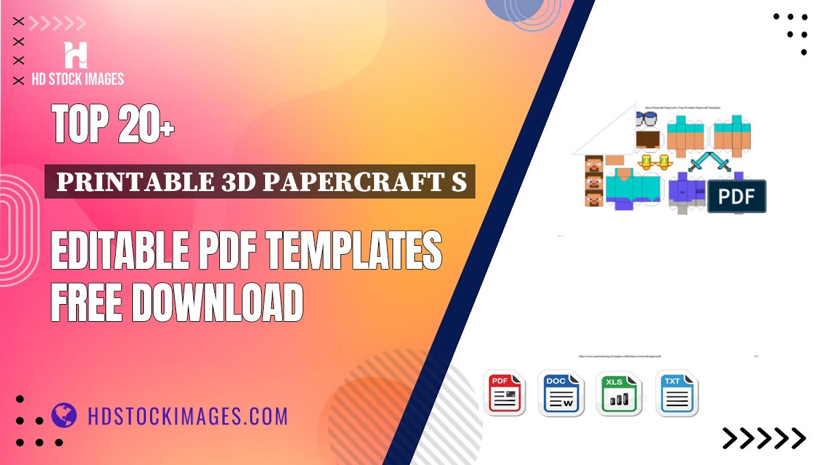 Top 20+ Printable 3d Papercraft S Editable PDF Templates Free Download