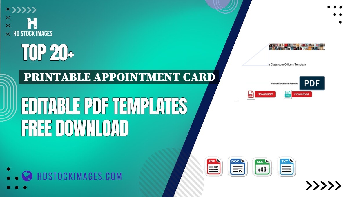 Top 20+ Printable Appointment Card Editable PDF Templates Free Download