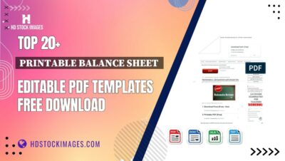 Top 20+ Printable Balance Sheet  Editable PDF Templates Free Download