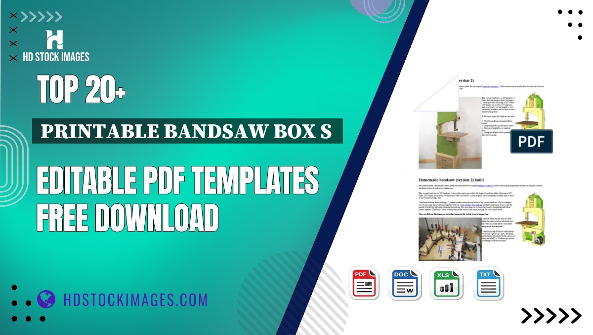 Top 20+ Printable Bandsaw Box S  Editable PDF Templates Free Download