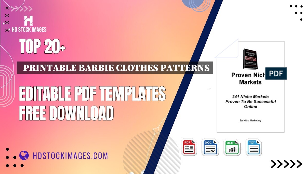 Top 20+  Printable Barbie Clothes Patterns Editable PDF Templates Free Download