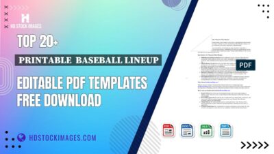 Top 20+ Printable Baseball Lineup Editable PDF Templates Free Download