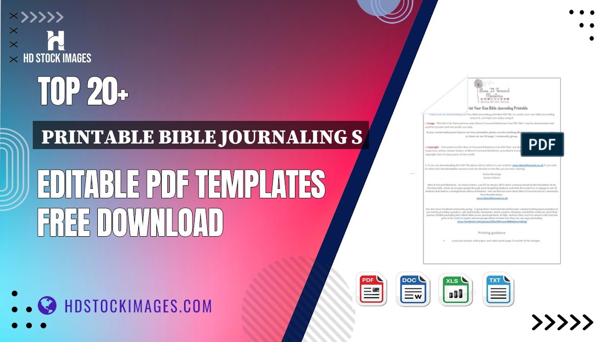 Top 20+ Printable Bible Journaling S Editable PDF Templates Free Download