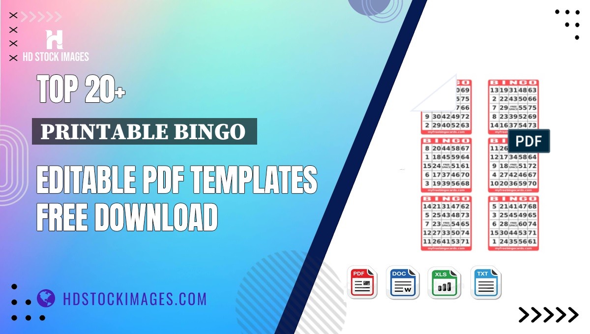 Top 20+ Printable Bingo  Editable PDF Templates Free Download