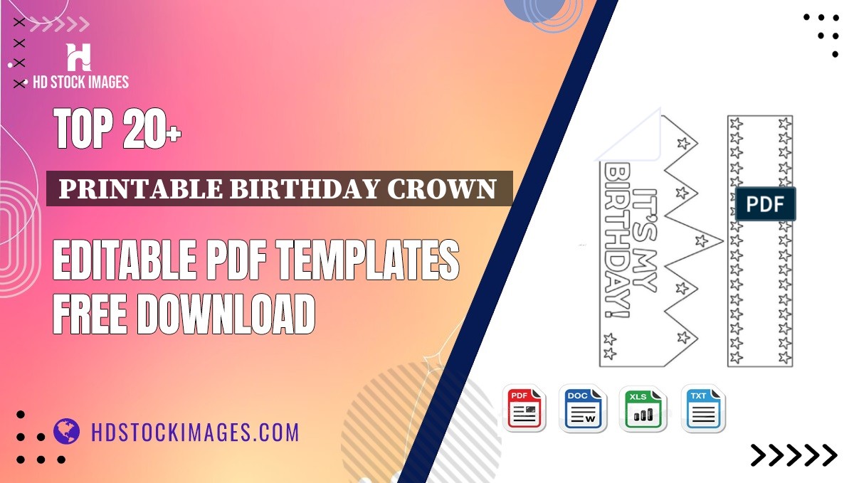 Top 20+ Printable Birthday Crown  Editable PDF Templates Free Download