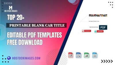 Top 20+   Printable Blank Car Title  Editable PDF Templates Free Download