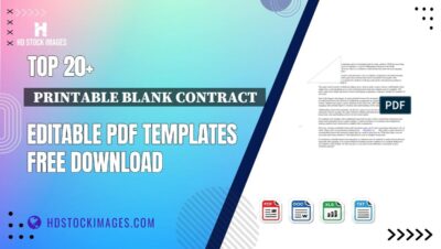 Top 20+  Printable Blank Contract  Editable PDF Templates Free Download