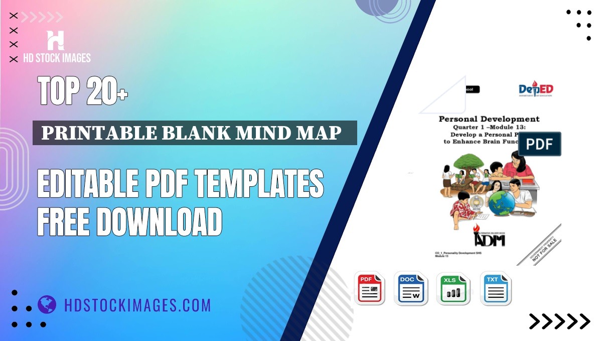 Top 20+ Printable Blank Mind Map   Editable PDF Templates Free Download