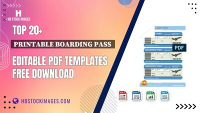 Top 20+ Printable Boarding Pass  Editable PDF Templates Free Download