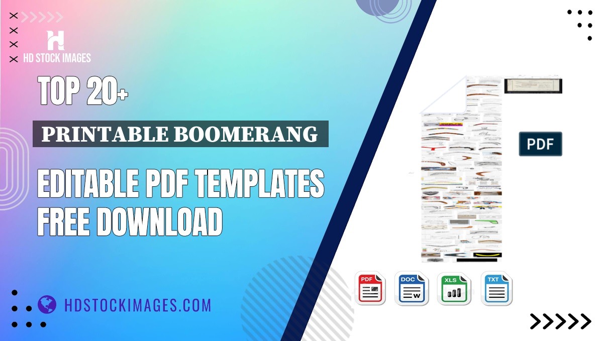 Top 20+ Printable Boomerang  Editable PDF Templates Free Download