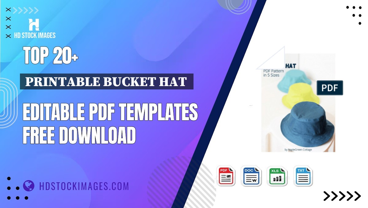 Top 20+ Printable Bucket Hat  Editable PDF Templates Free Download