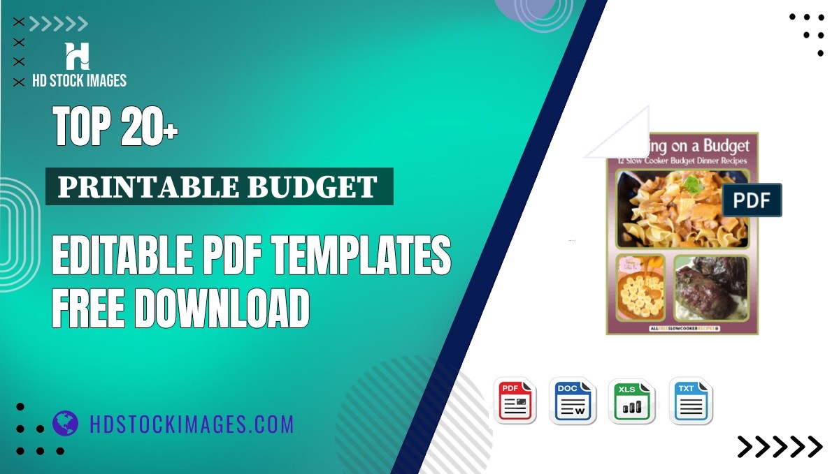 Top 20+ Printable Budget  Editable PDF Templates Free Download