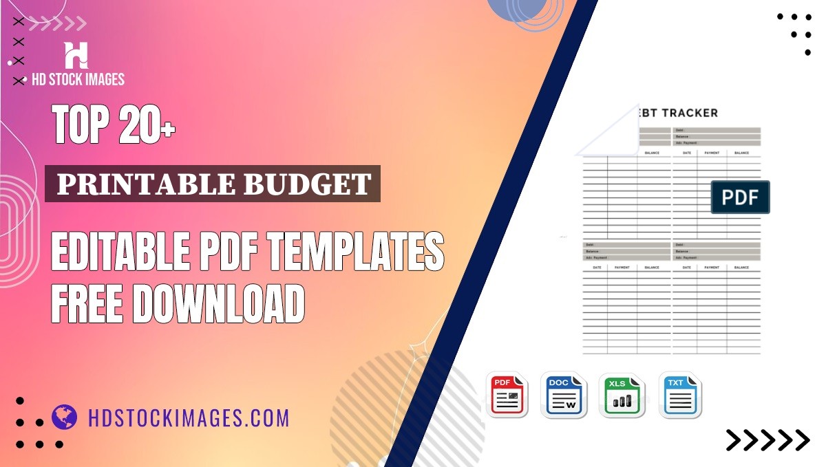 Top 20+ Printable Budget Editable PDF Templates Free Download