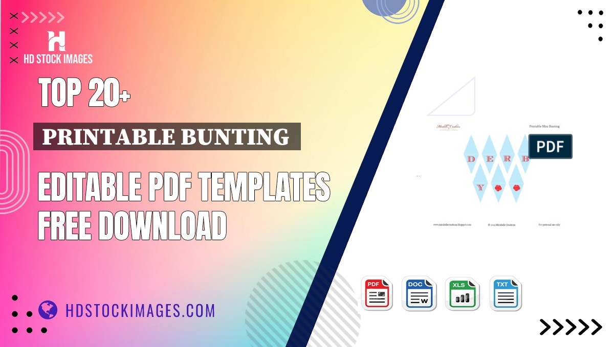 Top 20+ Printable Bunting  Editable PDF Templates Free Download