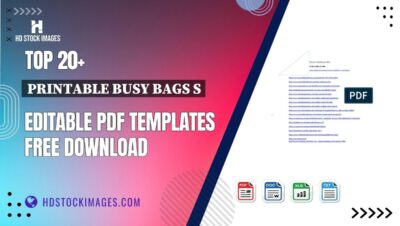 Top 20+ Printable Busy Bags S Editable PDF Templates Free Download