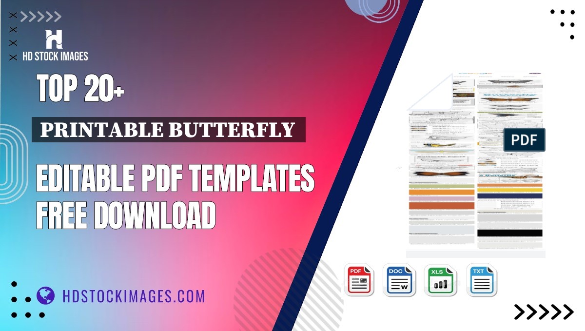 Top 20+ Printable Butterfly  Editable PDF Templates Free Download