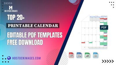 Top 20+ Printable Calendar Editable PDF Templates Free Download