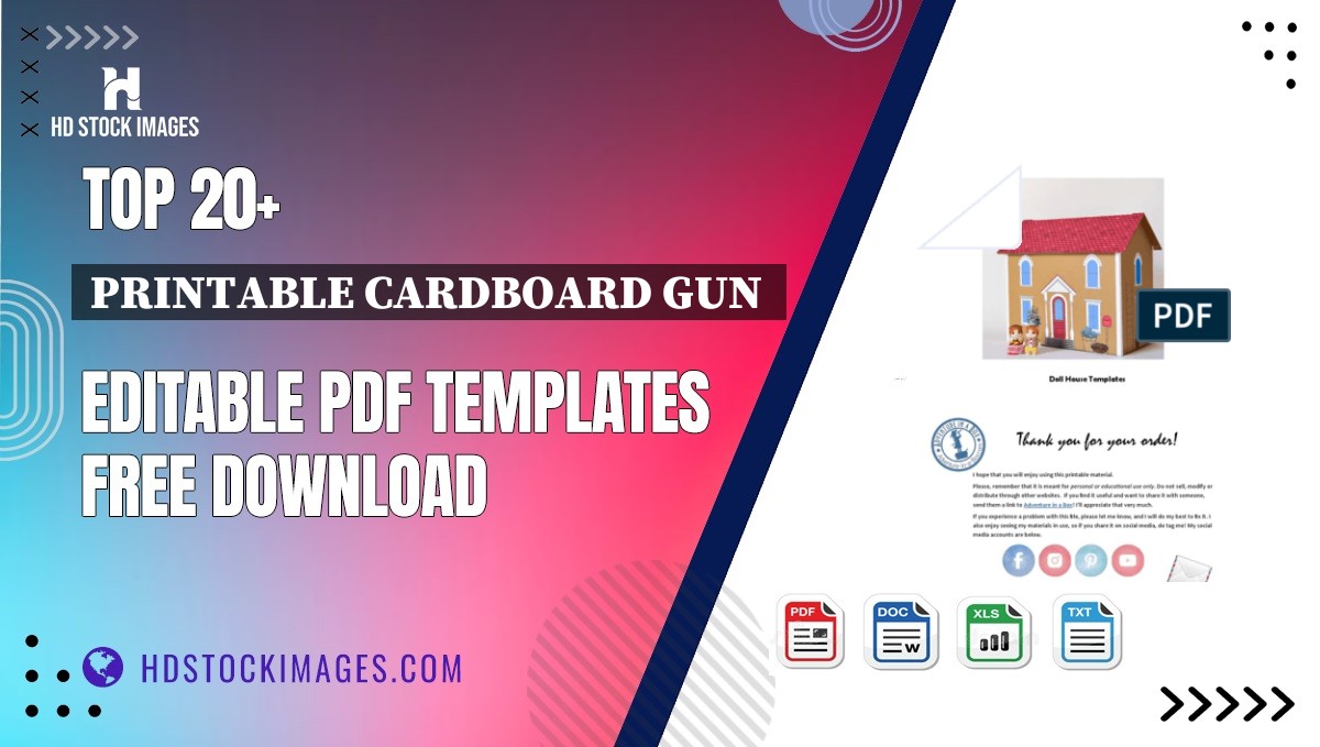 Top 20+ Printable Cardboard Gun  Editable PDF Templates Free Download