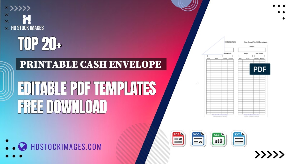 Top 20+ Printable Cash Envelope  Editable PDF Templates Free Download